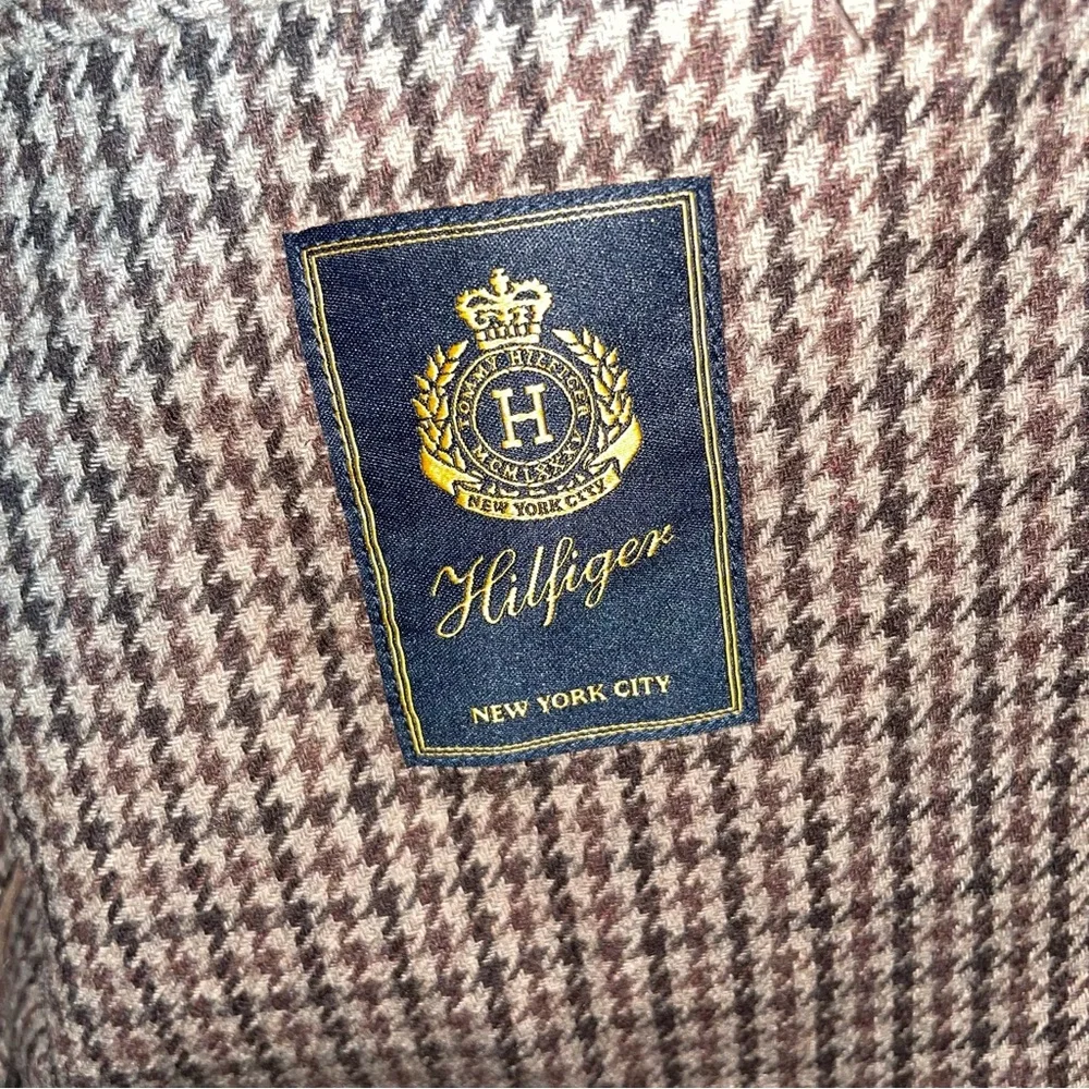 Tommy Hilfiger Wool Blend Tweed Houndstooth Blazer Sport Coat Men’s L - Picture 5 of 15